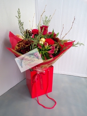 Christmas Red Royale Hand Tied Telford Florist