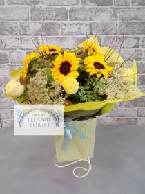 Sunny Bliss Hand Tied Bouquet Telford Florist