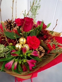 Christmas Red Royale Hand Tied Telford Florist