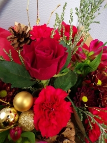 Christmas Red Royale Hand Tied Telford Florist